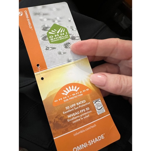 NWT Columbia Women Black fleece-lined Pants Omni-Shield UPF 50 Active Fit S - Picture 4 of 5